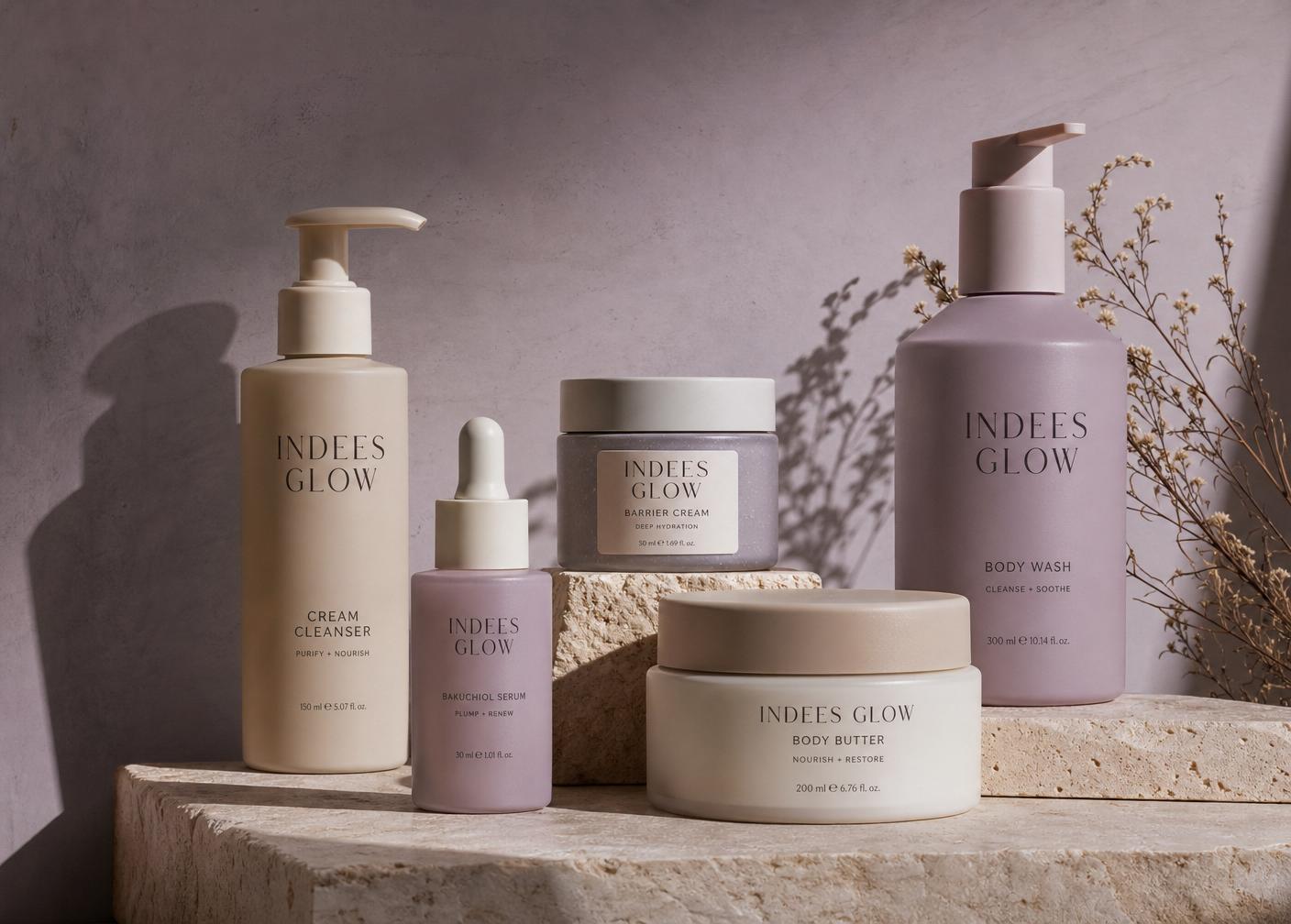 INDEES GLOW ROUTINE TEMPLATE — A premium skincare email template collection.
